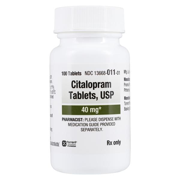 Citalopram Hydrobromide Tablets 40mg Bottle 100/Bottle Each