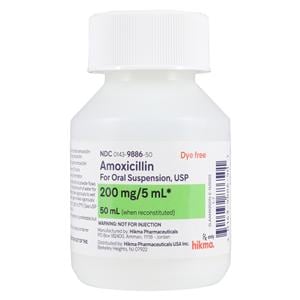 Amoxicillin Oral Suspension 200mg/5mL Tutti-Frutti Bottle 50mL Ea...