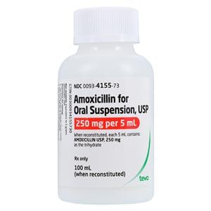 Amoxicillin Oral Suspension 250mg/5mL Mixed Berry Bottle 100mL Each