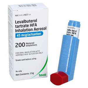 Levalbuterol Tartrate Inhalation Aerosol 45mcg Inhaler 15gm Each