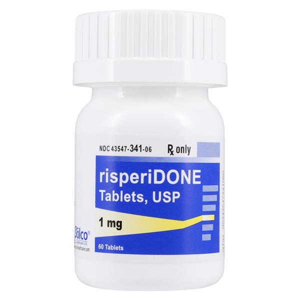 Risperidone Tablets 1mg Bottle 60/Bottle Each