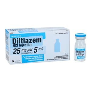 Diltiazem HCl Injection 5mg/mL SDV 5mL 10/Package