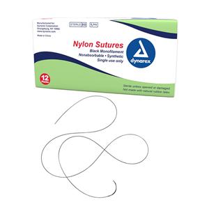 Suture 4-0 18" Nylon Monofilament PC-31 Black 12/Bx