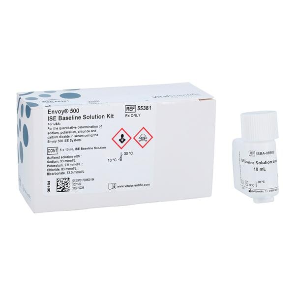 ISE: Ion-Selective Electrode Positive Solution 5x10mL f/ Envy Chem Anlyzr 1/Bx