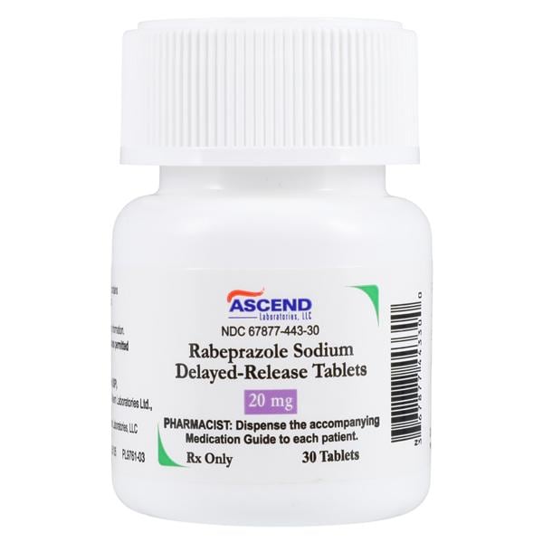 Rabeprazole Sodium Delayed-Release Tablets 20mg Bottle 30/Package, 24 BT/CA