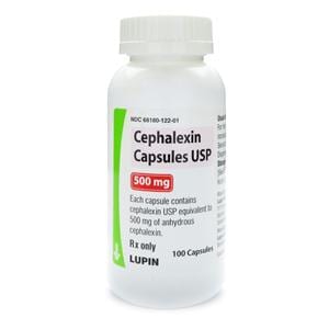 Cephalexin Capsules 500mg Bottle 100/Bt Each