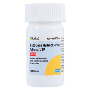 Trazodone HCl Tablets 100mg Bottle 100/Bt Each