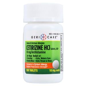 Cetirizine HCL Tablets 10mg 100/Bt