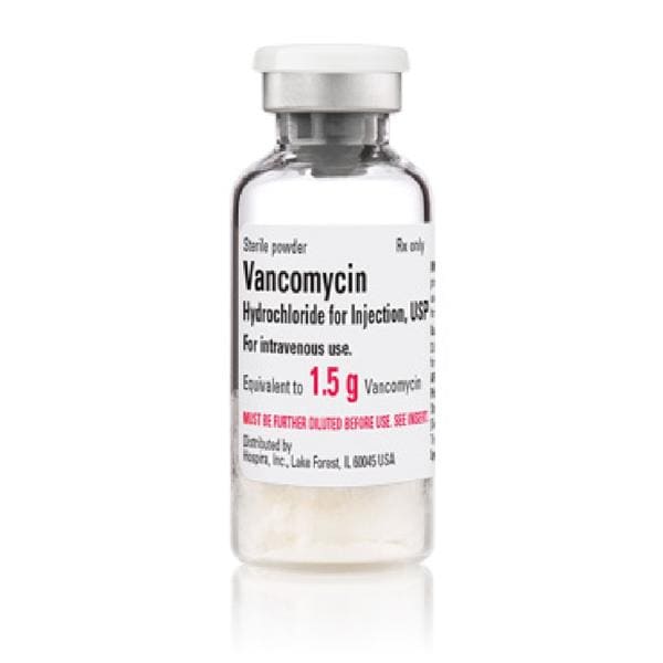 Vancomycin HCl Lyophilized Powder Injection 1.5gm/vl SDV 10/Package