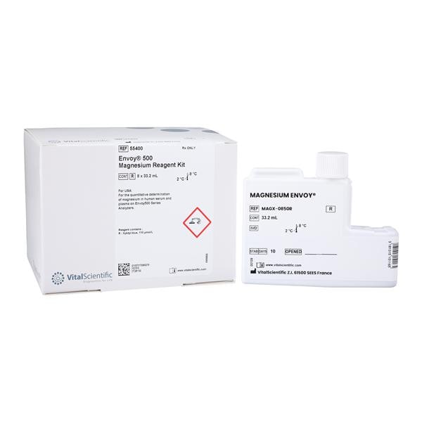 Envoy 500 Magnesium Test Kit 8x45mL 800 Count Ea