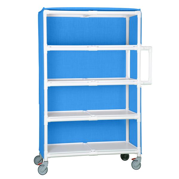 Deluxe Linen Supply Cart 24x55x77.5" (4) 5" Tente Caster/2 Locking