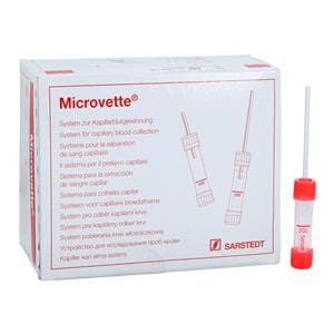 Microvette Capillary Blood Collection Tube Serum CAT 200uL Rd Cp PP/HDPE 100/Bx, 10 BX/CA