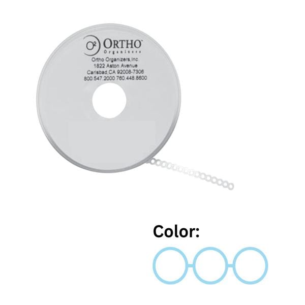 Ortho Organizers Chain Elastic Short 15 Feet LF Sky Blue Ea