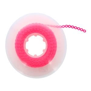 Ortho Organizers Chain Elastic Short 15 Feet LF Neon Pink Ea