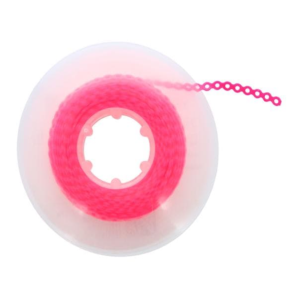 Ortho Organizers Chain Elastic Short 15 Feet LF Neon Pink Ea