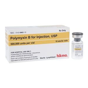 Polymyxin-B Sulfate Injection 500MU/Vl SDV 10mL 10/Package