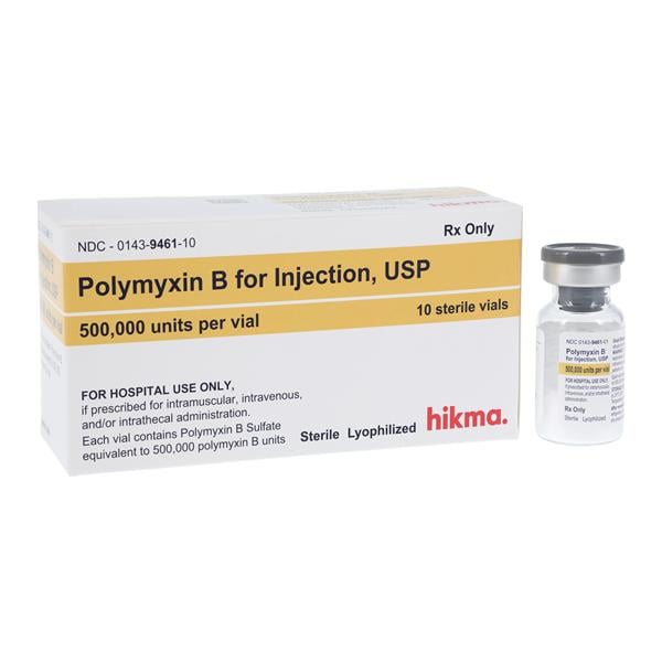 Polymyxin-B Sulfate Injection 500MU/Vl SDV 10mL 10/Package
