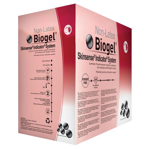 Biogel Skinsense Indicator Polychloroprene Surgical Gloves 5.5 Blue 200/Ca