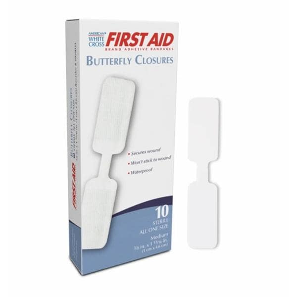 American White Cross Wound Closure Strip NWvn Mtrl 13/32x1-13/16" Wht 1440/Ca