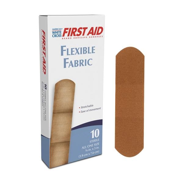 American White Cross Adhesive Bandage Fabric 3/4x3" Tan Sterile 2880/CA