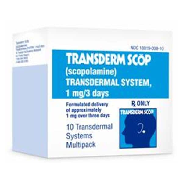 Transderm Scop Transdermal Patch 1mg/3 Days Pack 10/Package