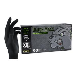 Black Maxx Nitrile Exam Gloves 2X-Large Black Non-Sterile 100/Bx