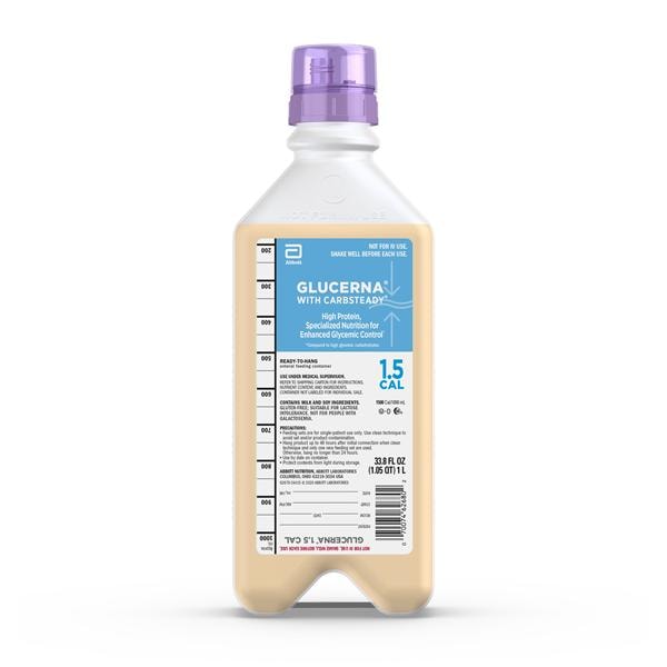 Glucerna 1.5 Cal Therapeutic Nutrition Liquid Ready to Hang 1L Carton 8/Ca