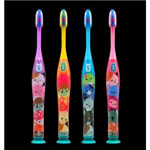 GUM Squishmallow Toothbrush 4 Assorted Colors 3+ Years 29 Tuft Small 12/Bx