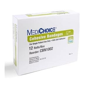 MediChoice Cohesive Bandage Fabric 2"x5yd Tan Non-Sterile 12/Bx, 6 BX/CA