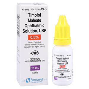 Timolol Maleate Ophthalmic Solution 0.5% Bottle 15mL Each
