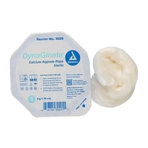 DynaGinate Calcium Alginate Rope Dressing 30cm Strl NAdh Cnfrmng Hi Absrbncy LF