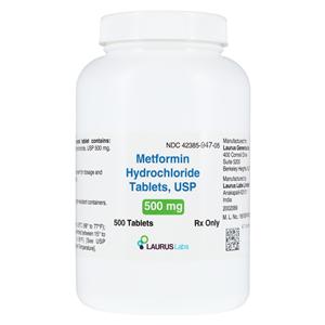 Metformin HCl Tablets 500mg Bottle 500/Bottle Each