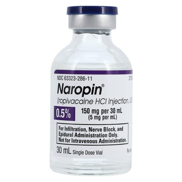 Naropin Injection 0.5% 5mg/mL Preservative Free SDV 30mL 25/Packa...