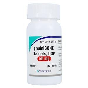 Prednisone Tablets 50mg Bottle 100/Bottle Each