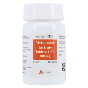 Metoprolol Tartrate 100mg Each