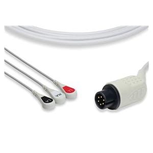 ECG Cable New 6-Pin 3 Leads Ea