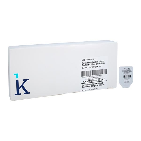 Guaifenesin DM Oral Syrup 100/10mg/5mL 5mL Unit Dose Cups 100/Ca