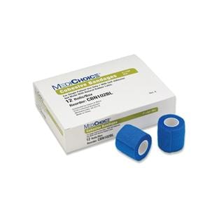 Cohesive Bandage Fabric 2"x5yd Blue Non-Sterile 36/Bx, 2 BX/CA