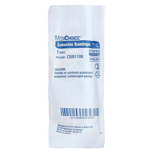 Cohesive Bandage Fabric 6"x5yd Tan Sterile Ea, 36 EA/CA