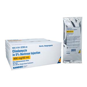 Clindamycin in 5% Dextrose Injection 18mg/mL Bag 50mL 24/Package
