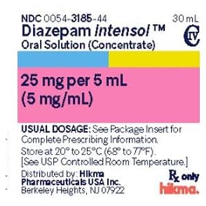 Diazepam Oral Concentrate 5mg/mL Bottle 30mL Each