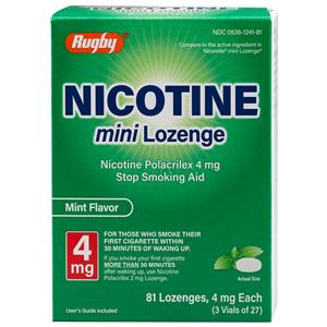 Nicotine Lozenges 4mg Mint Box 81/Pk
