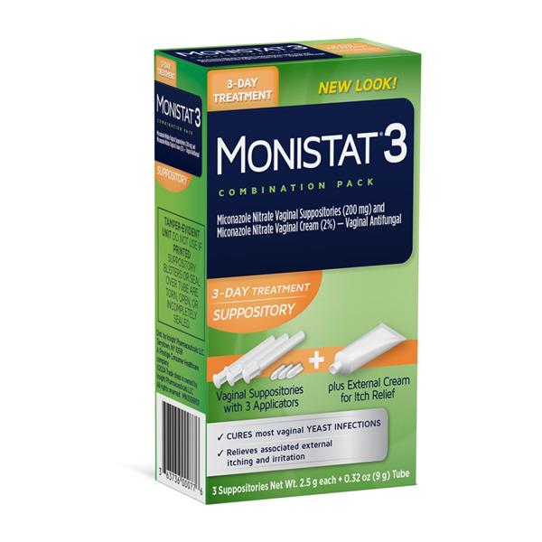 Monistat 3-Day Combination Pack Prefilled Applicator 3/Bx