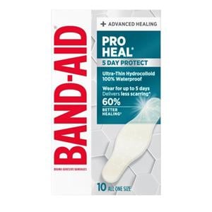 Band-Aid Pro Heal Adhesive Bandage Hydrocolloid One Size Natural Sterile 10/Bx