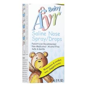 Baby AYR Saline Nasal Spray/Drops Nasal 30mL Bottle 24/Ca