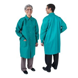 Protection Plus Lab Coat 3 Pockets Long Sleeves 41 in 3X Large Green Unisex Ea