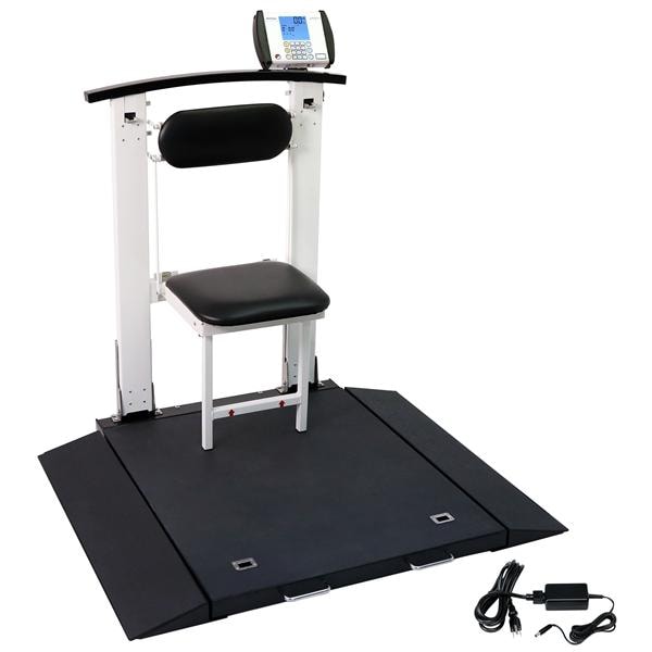 Wheelchair Scale 1000lb Capacity AC Adapter Digital Ea