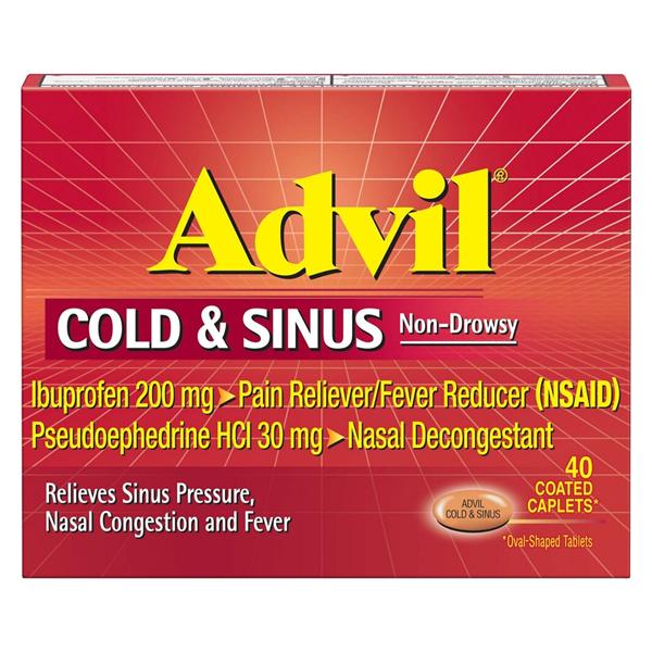 Advil Cold/Sinus Caplets 200/30mg 40/Bx