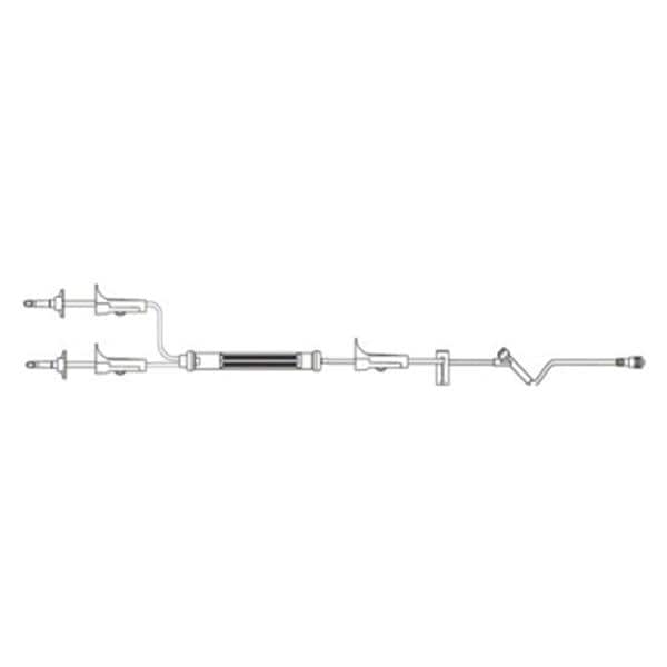 IV Administration Set Needleless Y-Type: Inj St 6 84 10Drp 34mL 50/Ca