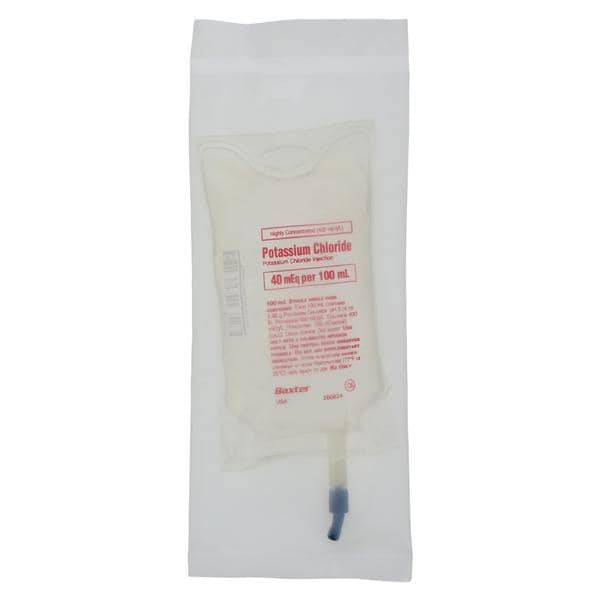 Potassium Chloride Injection 40mEq Highly Concentrated Bag 100mL...